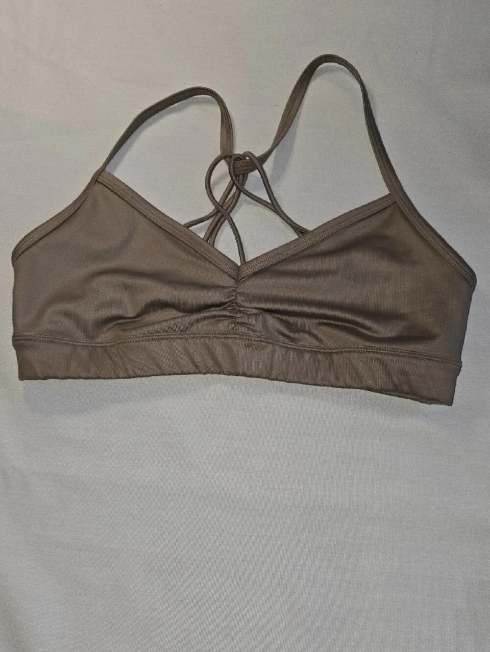 alo Sunny Strappy Bra Gravel Glossy
